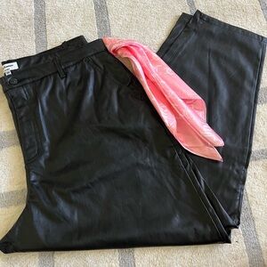 Juicy Couture Black Pants with Pink Scarf Accent